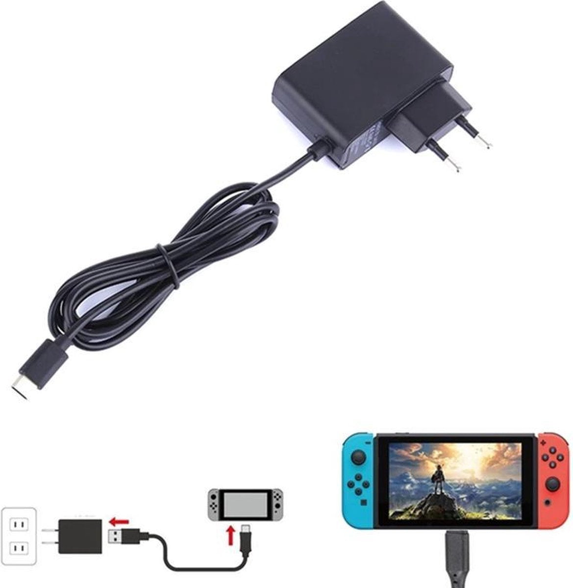 C01 Reislader Voor Nintendo Switch - 110-240V - 5V