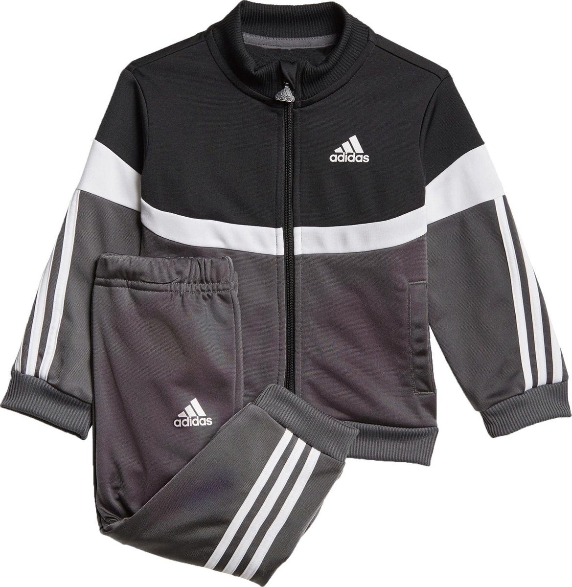 adidas Trainingspak - Maat 62  - Unisex - donkergrijs/zwart/wit