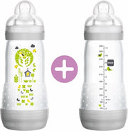 MAM 2x 260ml ANTI-COLIC ZUIGFLES 2+ Medium flow Grijs