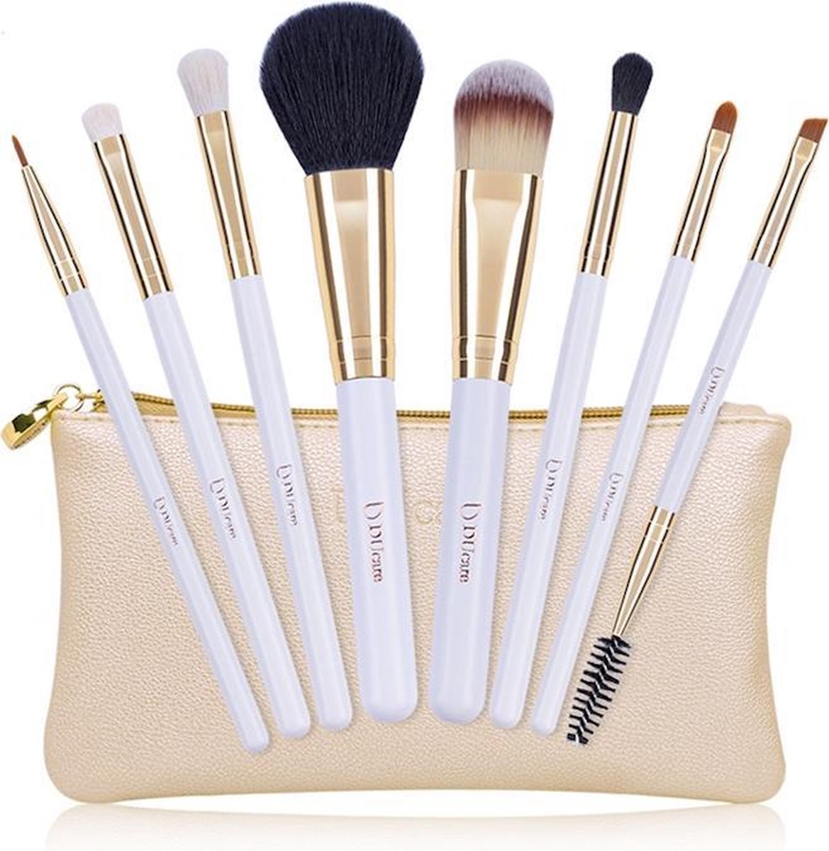 Dermarolling 9-Delige Make Up Kwasten Set Gold U802