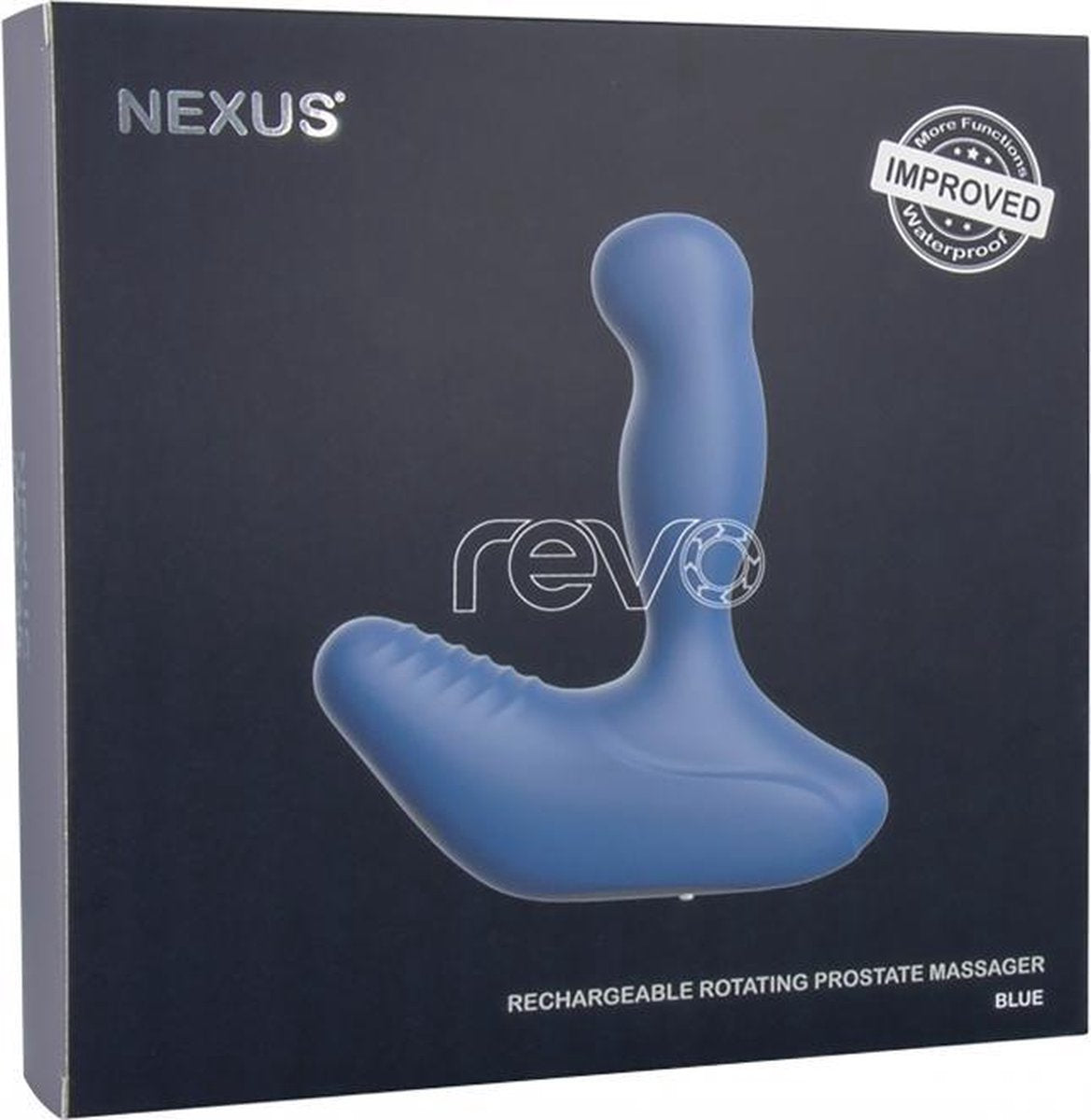 REVO Waterproof Rotating Prostate Massager - Blue - Butt Plugs & Anal Dildos - Design Vibrators