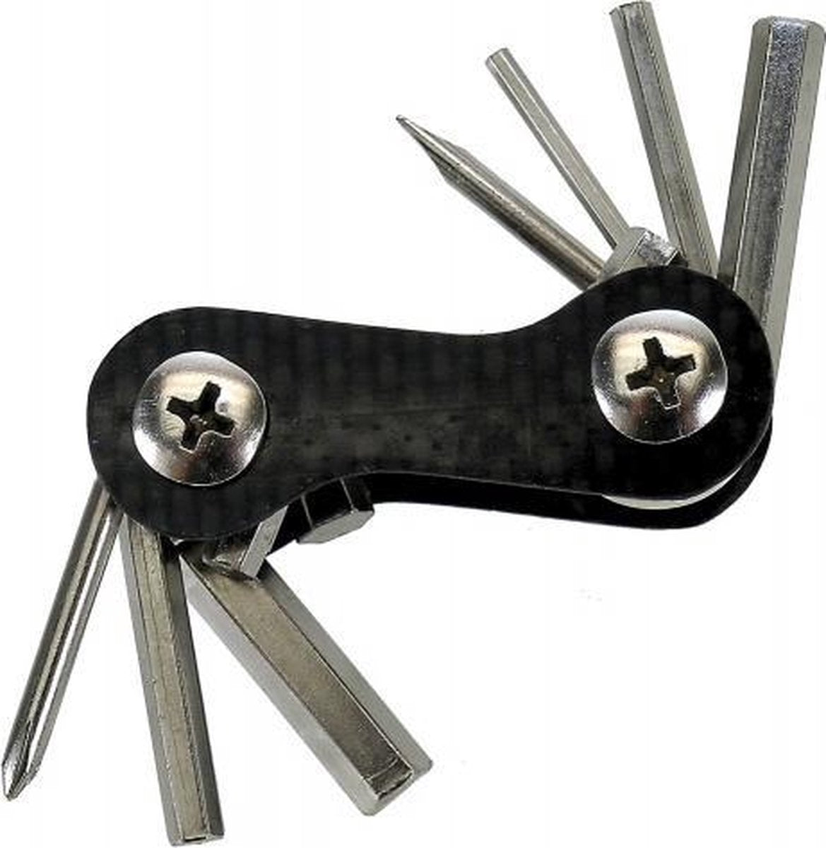Mighty Mini Multitool 7 Functies 4 Cm Zwart/zilver
