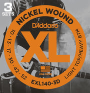 E-Git.snaren EXL140-3D 10-52 nikkel omwonden 3er Set