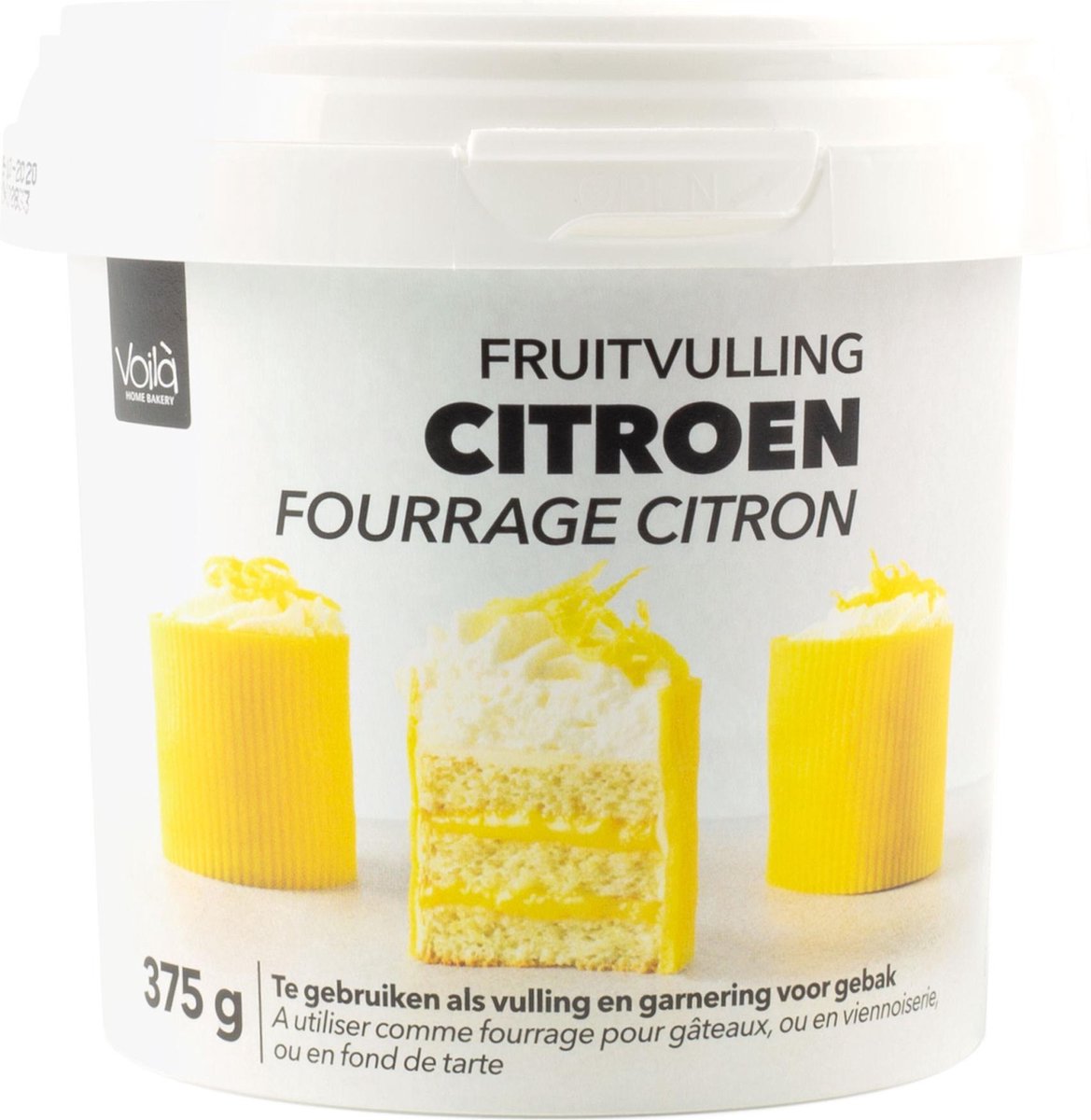 Voila Home Bakery | Fruitvulling | Citroen | 375 gram - vulling voor taart