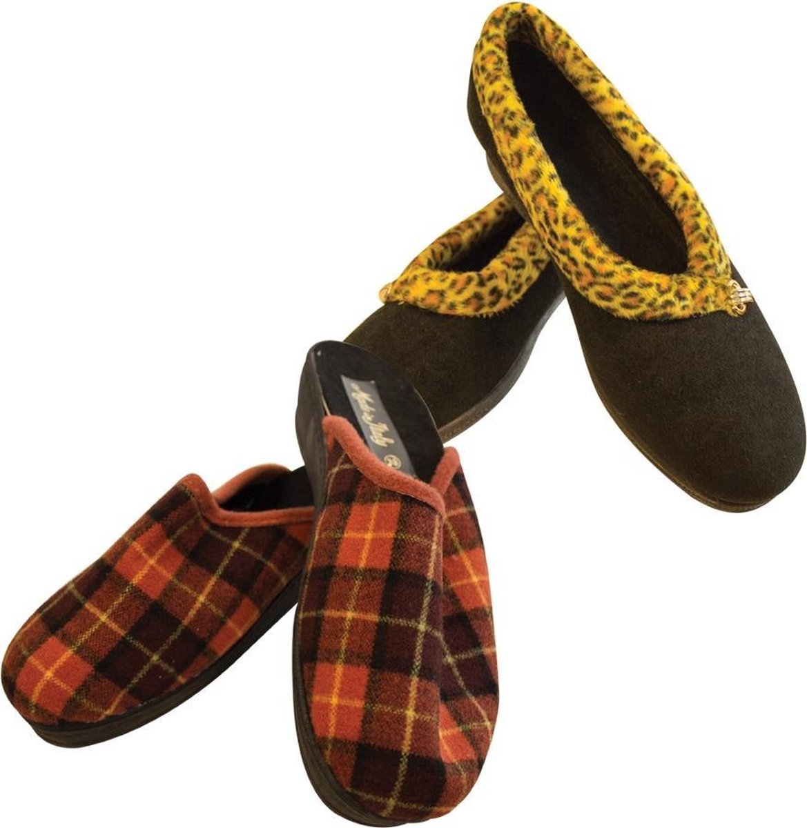 2 paar pantoffels mt.40