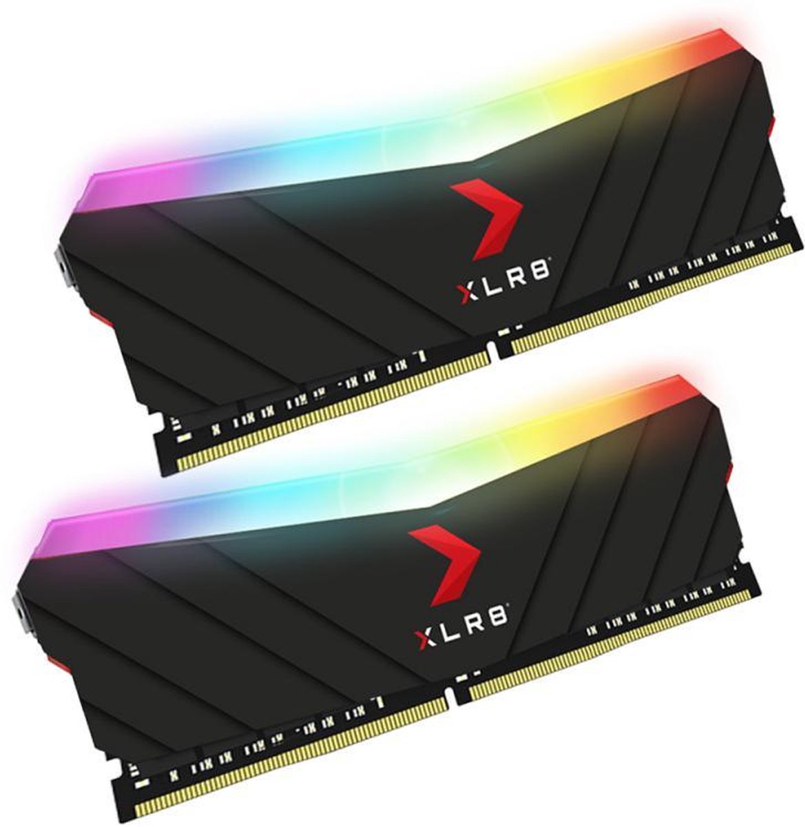 PNY XLR8 Gaming Epic-X RGB - Geheugen - DDR4 - 16 GB: 2 x 8 GB - 288-PIN - 3600 MHz / PC4-28800 - CL18 - 1.35V - zwart