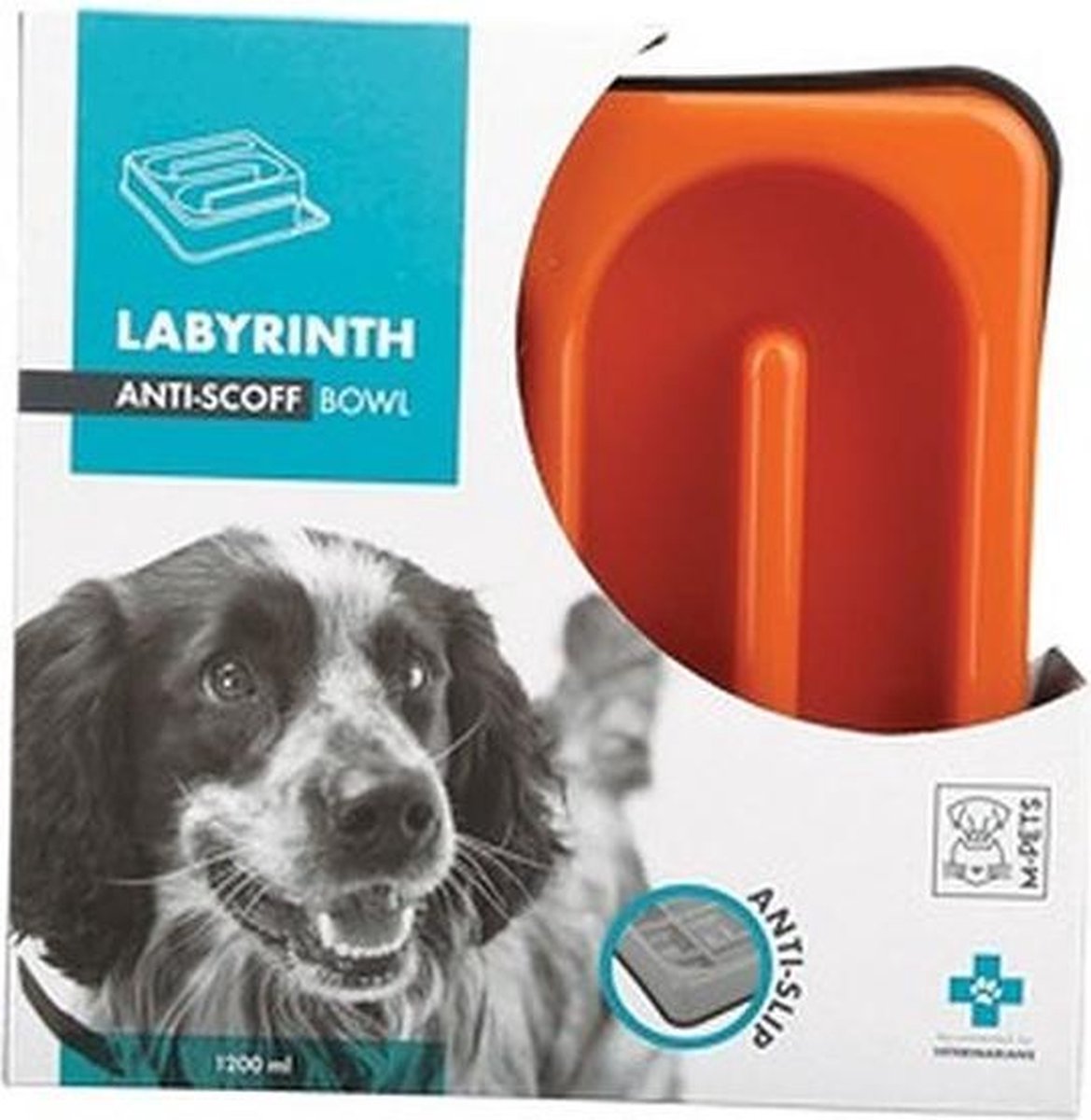 M-Pets voerbak antischrok slowfeeder Labyrinth