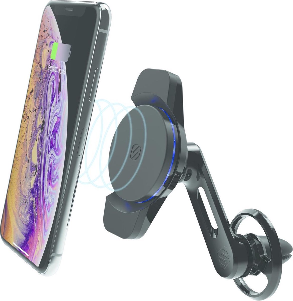 Scosche magicMOUNT™ Qi Charge3 10W Wireless Charger Ventilatierooster