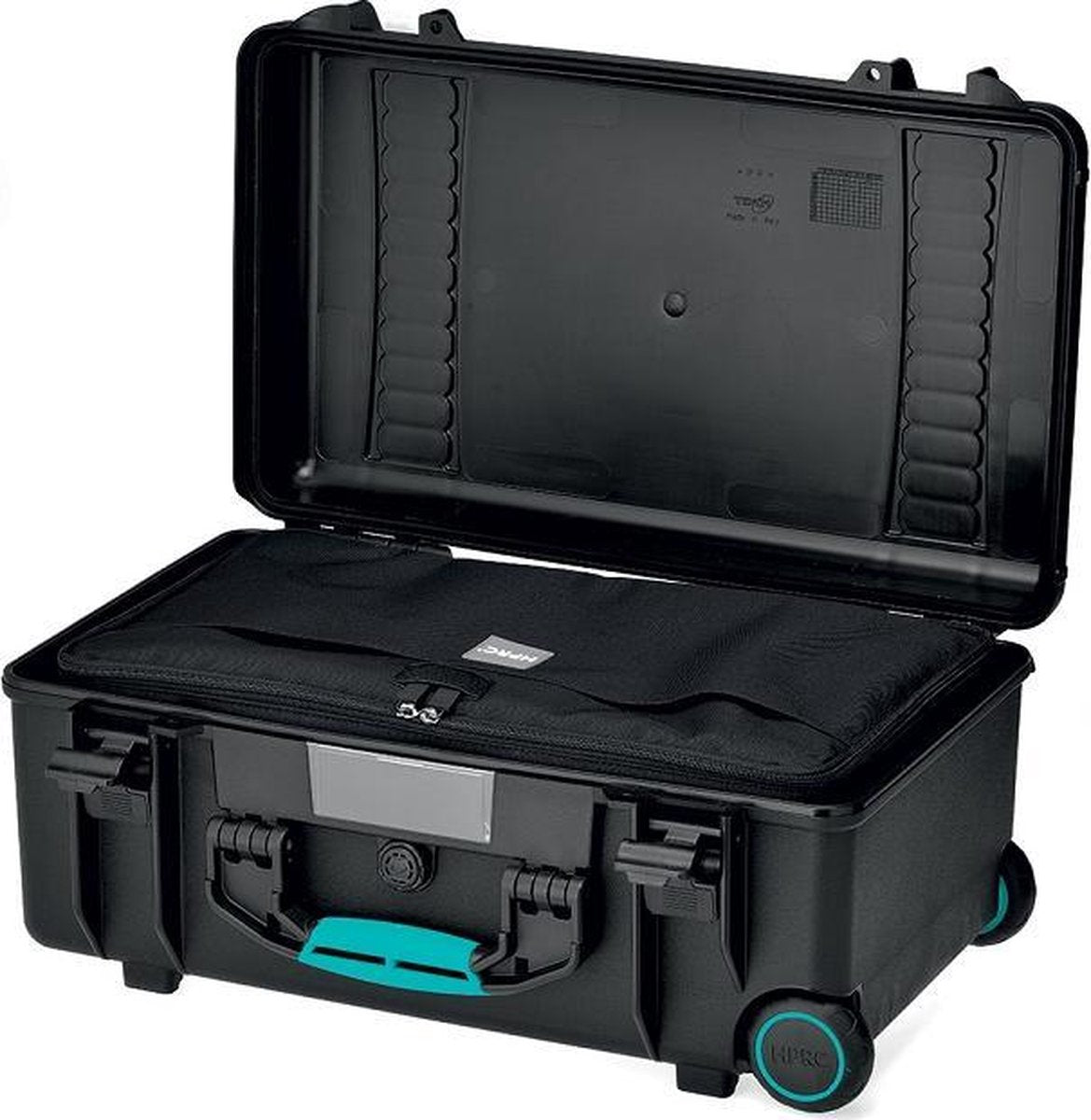 HPRC 2550W Koffer Met Wielen - Zwart/Blauw - Inclusief Interieurtas - Flightcase - Koffer