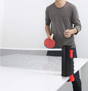 Tafeltennisnet Uitschuifbaar - Zwart Rood - Draagbaar - Binnen en Buiten - Ping Pong net - Tafeltennis Accessoires - Verstelbare Lengte - Geschikt voor elke tafel -