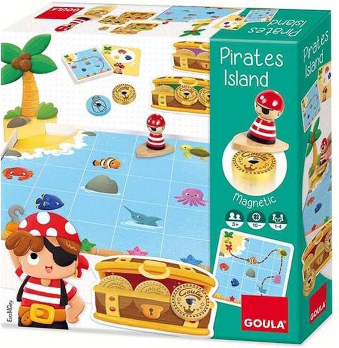 Houten spel Pirates Island Goula