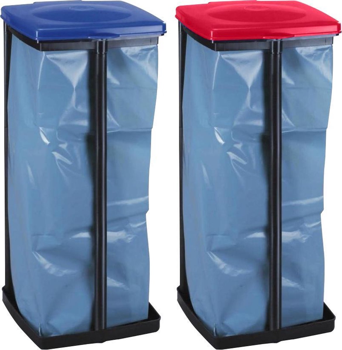 Made4Home® Vuilniszakhouder - Afvalzakhouder - Met Deksel - Inklapbaar - 2 Stuks - 60L - 66x33cm