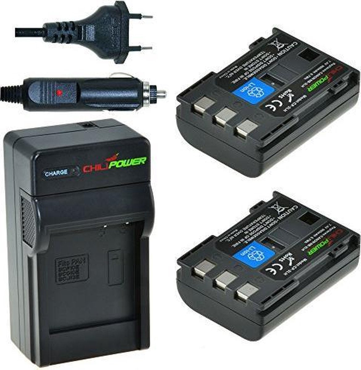 ChiliPower NB-2LH Canon Kit - Camera Batterij Set