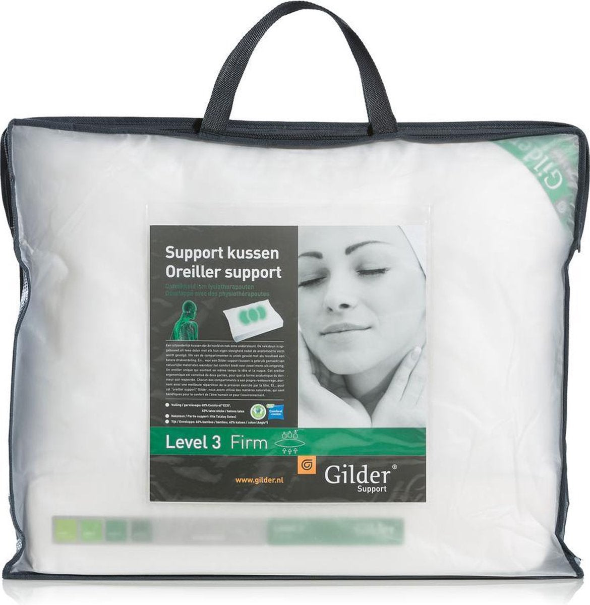 Gilder Support Level 3 Firm Kussen - Wit 60x70