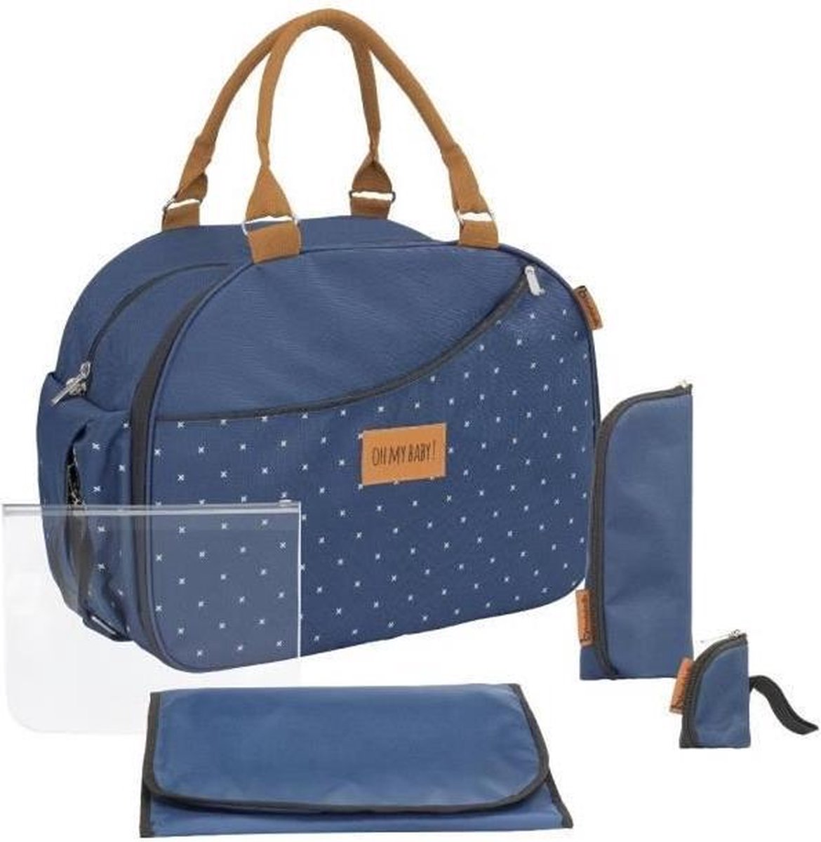 BADABULLE Weekend luiertas - blauw