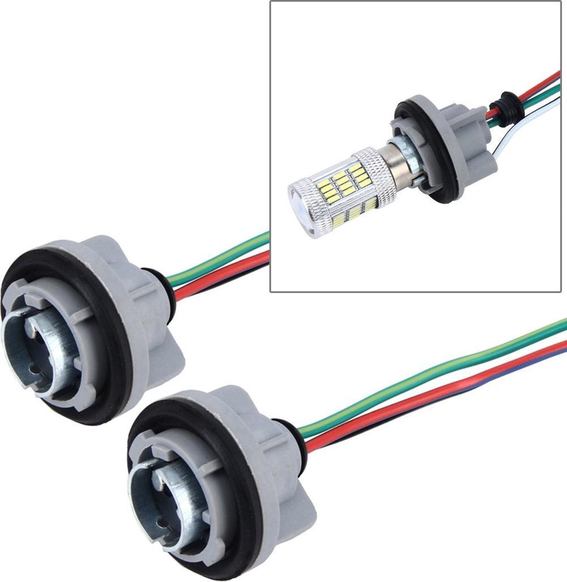 2 STUKS 1157 Auto Auto LED-lampfittinghouder (geen licht inbegrepen)