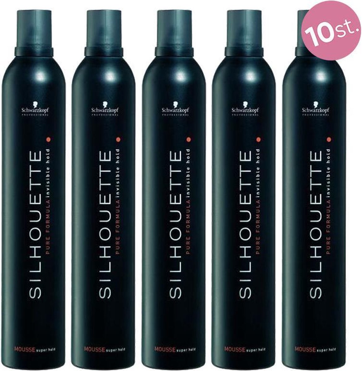 10X Schwarzkopf Silhouette Super Hold Mousse 200ml