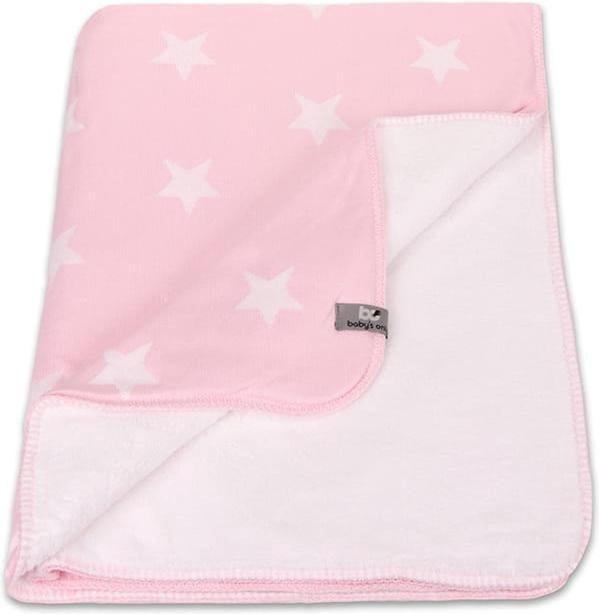 Baby's Only Ledikantdeken teddy Star - baby roze/wit