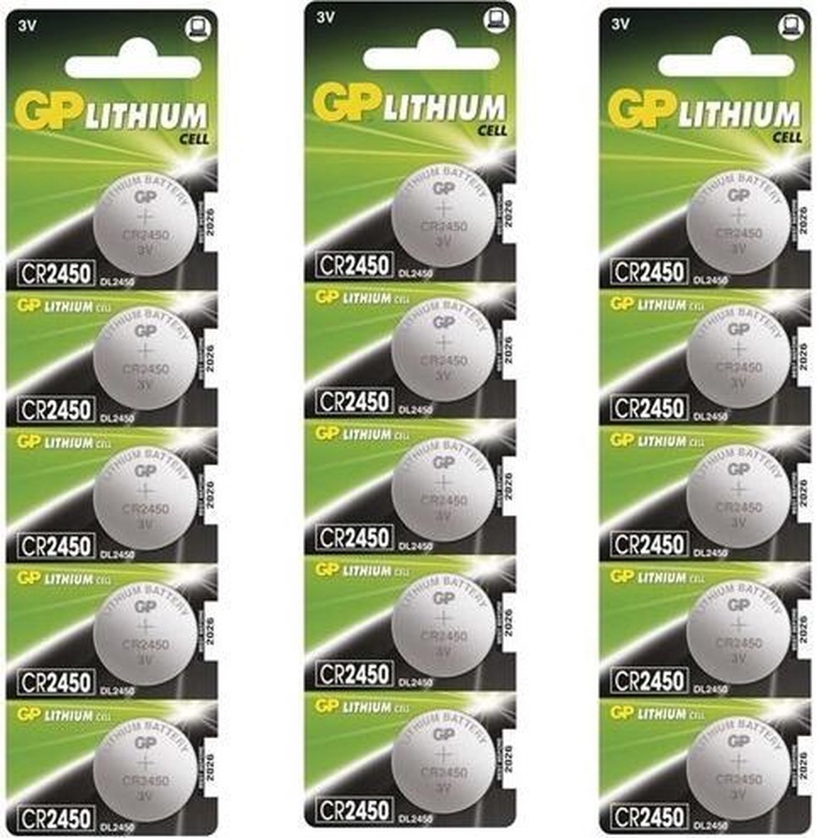 15 Stuks (3 Blisters a 5st) - GP CR2450