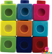 Rubbabu - Rubbablox bouwblokken (9 blocks and 14 verbindingsblokjes)