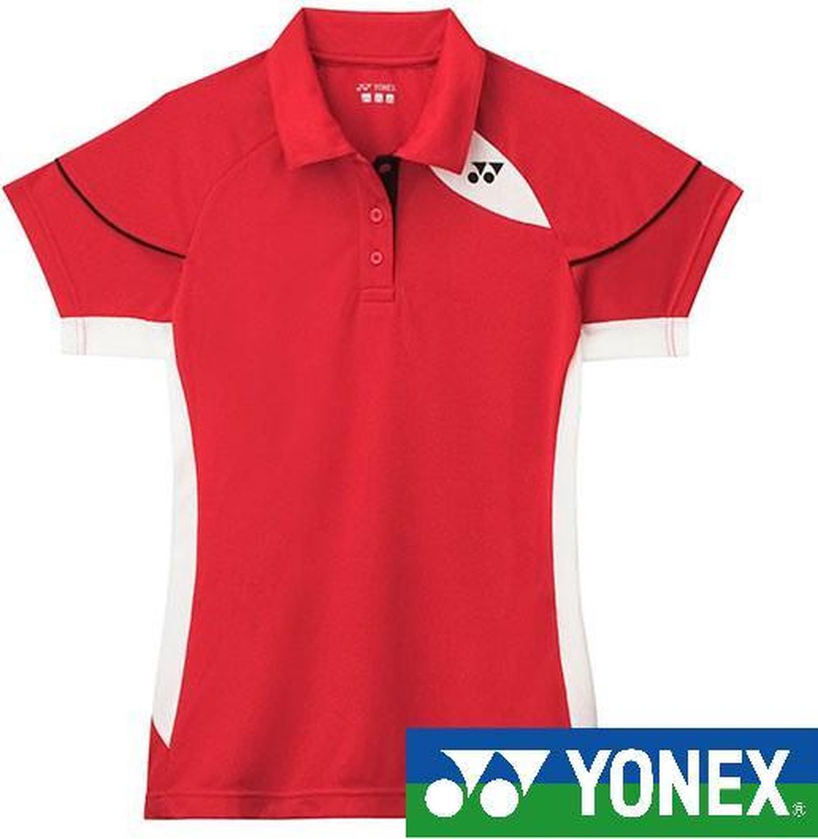 Yonex womens game polo shirt rood - S