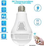 Verborgen camera in lamp | 360 Graden panoramische lamp | E27 fitting | Bewegingsdetectie | Spy camera | 1080P hidden camera | 2 richting communicatie