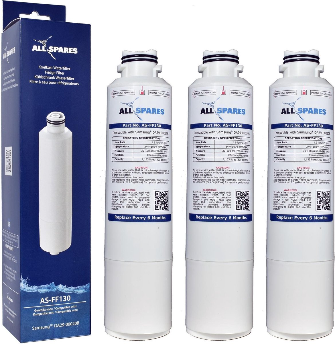 Samsung DA29-00020B / HAFCIN Waterfilter - Koelkast Waterfilter van AllSpares - 3 Waterfilters