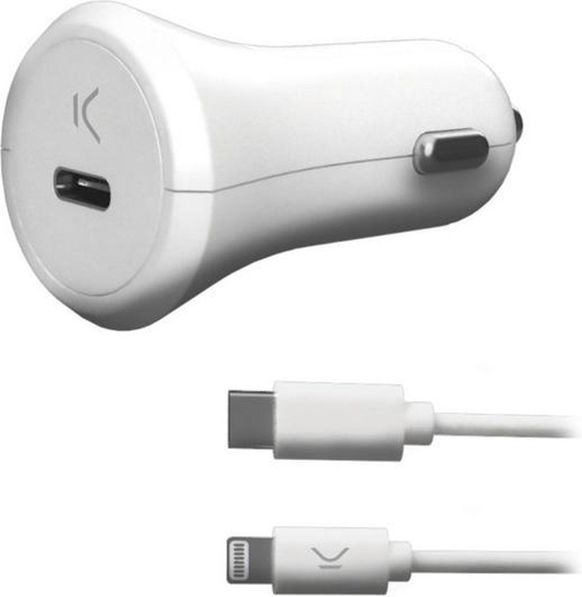 USB-Oplader voor Auto’s KSIX MFI 18W Wit