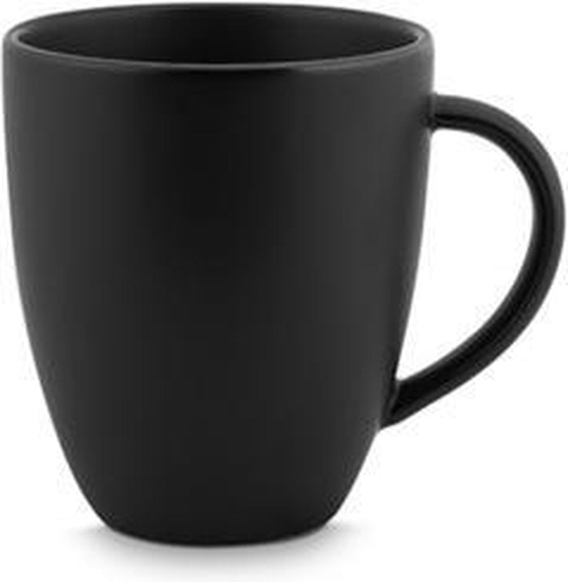 Mok met oor | Porselein | Mat zwart | 250 ml