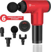 Blooming Baobab Professionele Massage Gun incl. 4 Opzetstukken – Massage Pistool – Lange Accuduur – Krachtpatser met 3200RPM - Rood