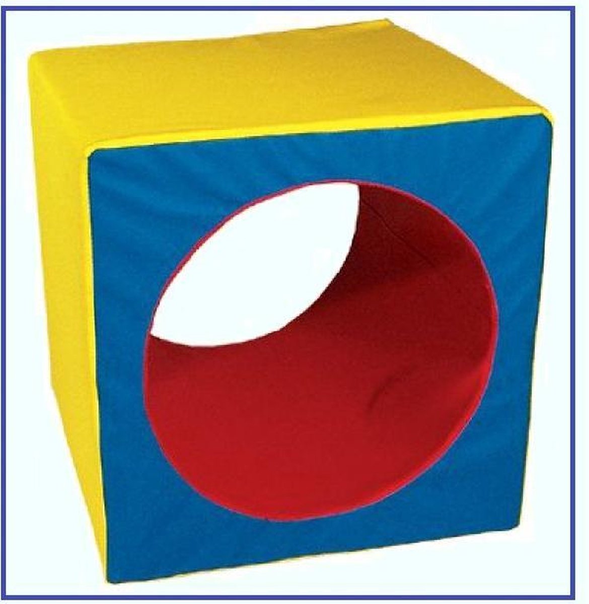 Vierkant kubus met tunnel 50x50x50 cm - Speel