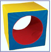Vierkant kubus met tunnel 50x50x50 cm - Speel