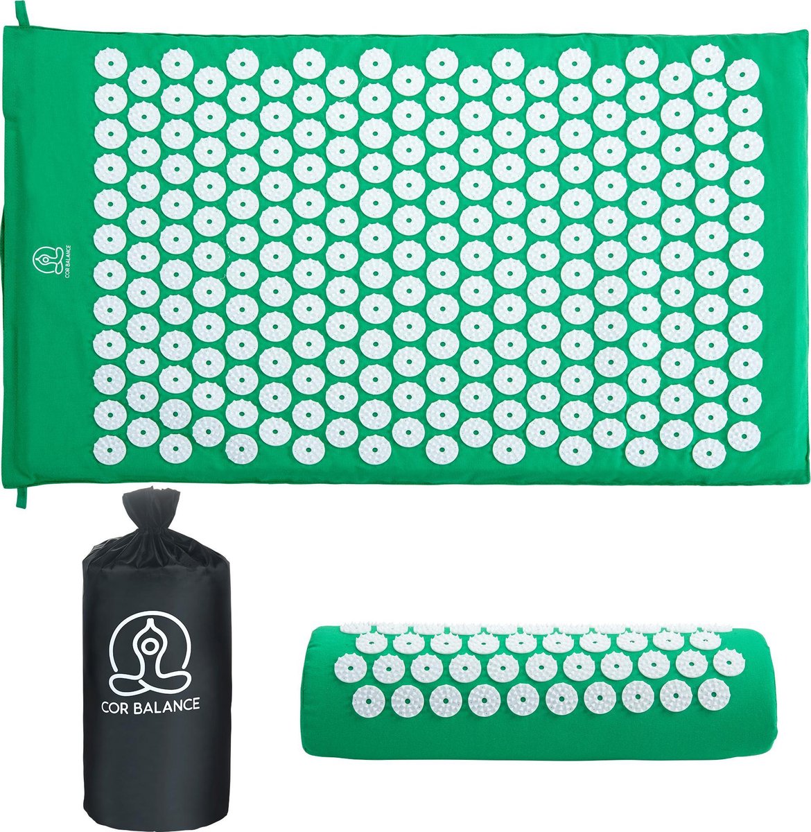 R&J’S Solutions Acupressuur mat – Spijkermat – Massagekussen – Yoga mat – Shiatsu – groen – Yantra mat