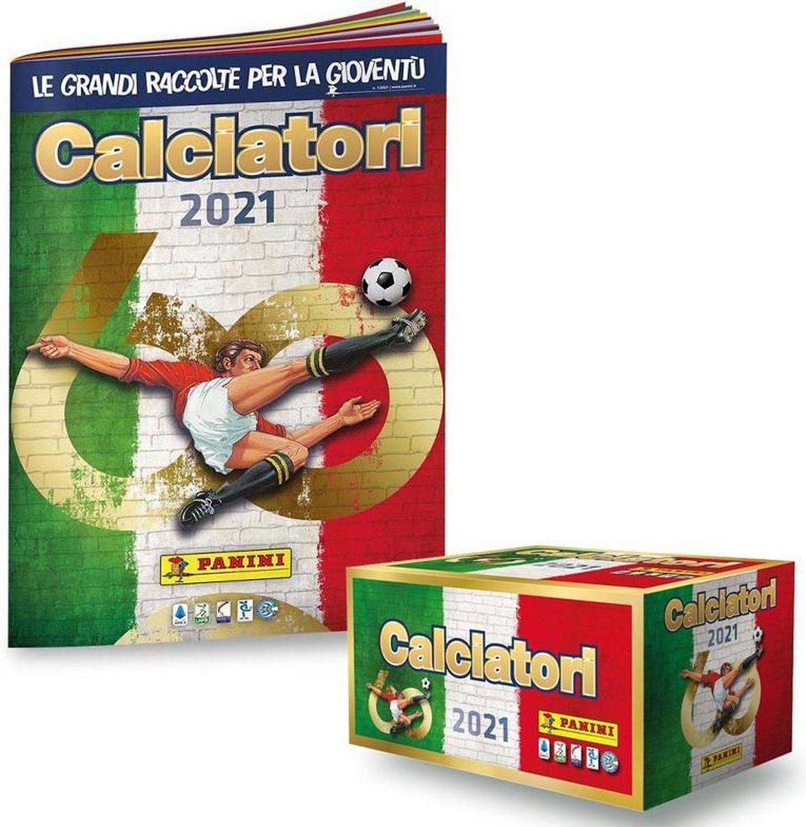 PANINI - CALCIATORI 2021 - 1 ALBUM + 1 DOOSJE VAN 100 ZAKJES - PROMO PACK