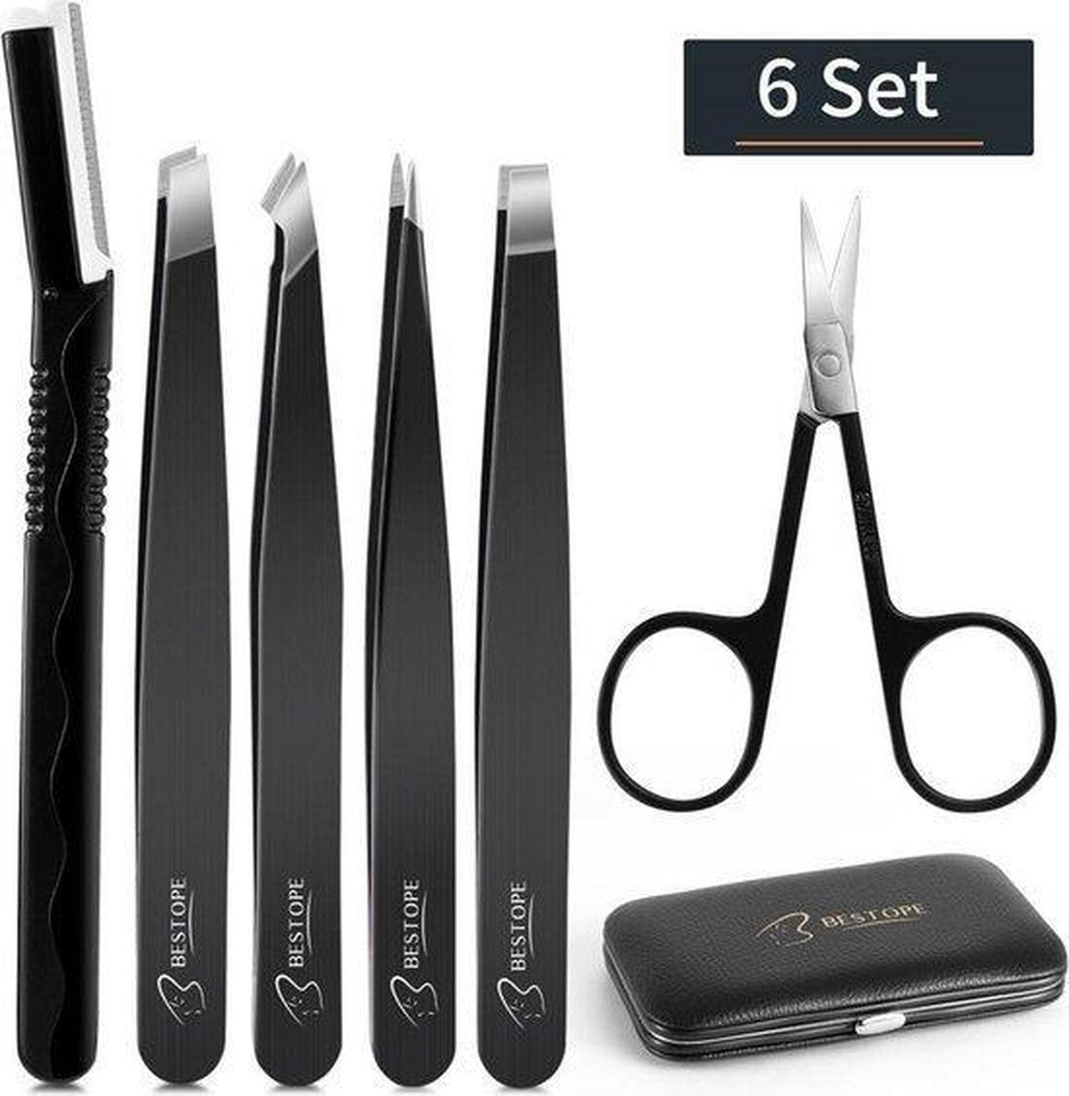 Pincet - Bestope Pincet - Pincet epileer - Pincet - Manicure set - Ontharen - Pincetten - Eyebrow - Tweezer - Epileren - Ontharing - Pincerset