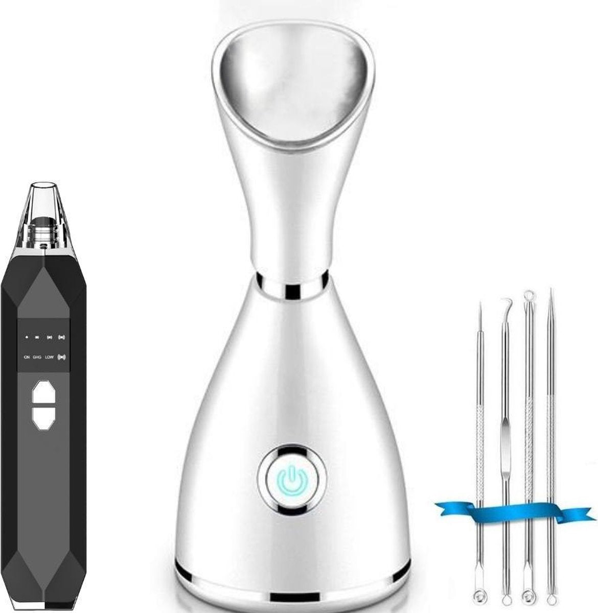 Blackhead remover vacuum mee eters verwijderen gezichtsstomer tools - complete set 3 in 1