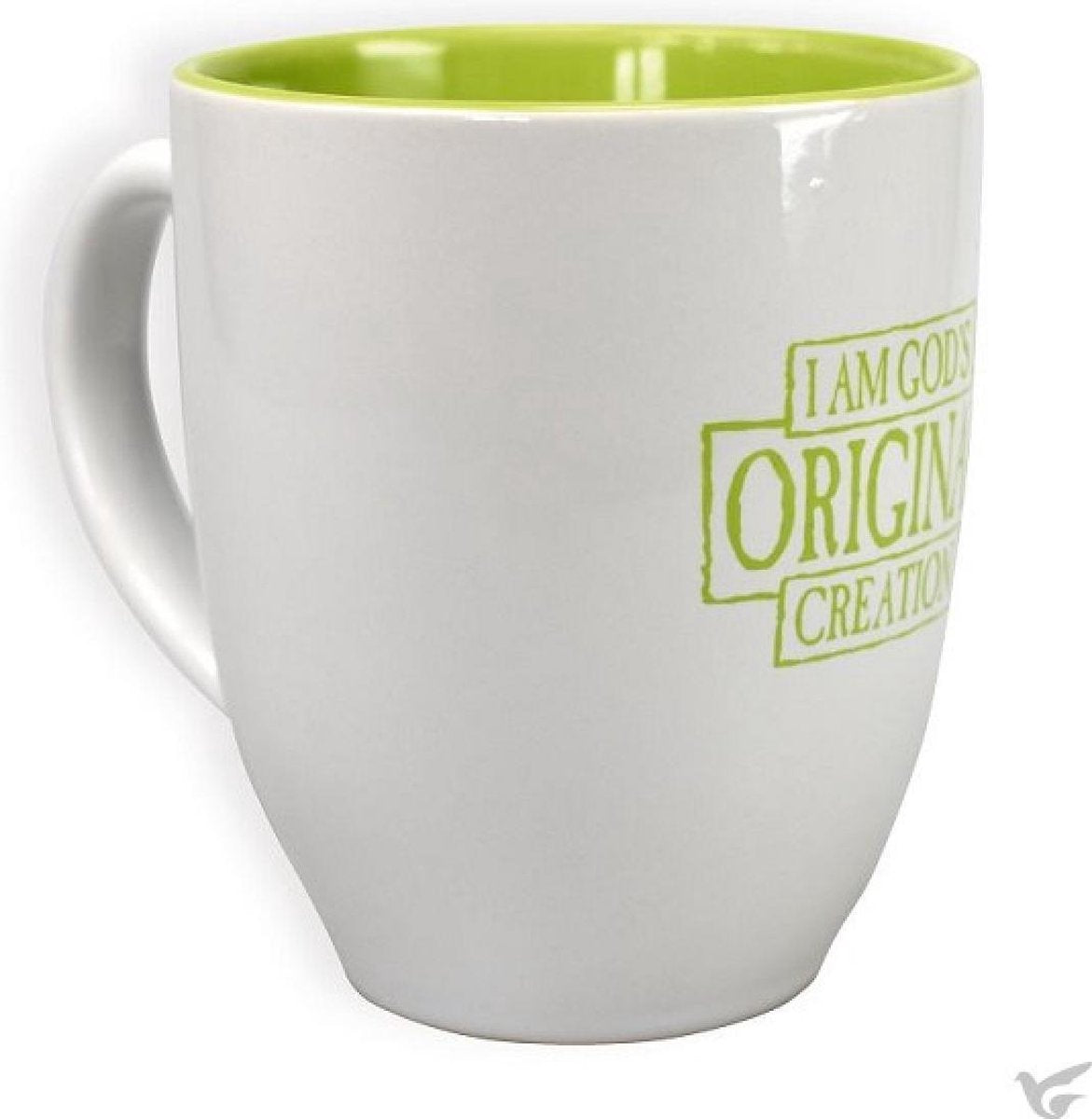 Mok wit/groen I am God's original creati
