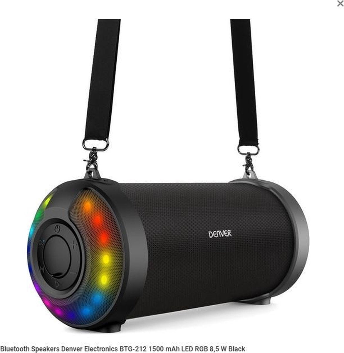 BLUETOOTH SPEAKERS DENVER ELECTRONICS BTG-212 1500 MAH LED RGB 8