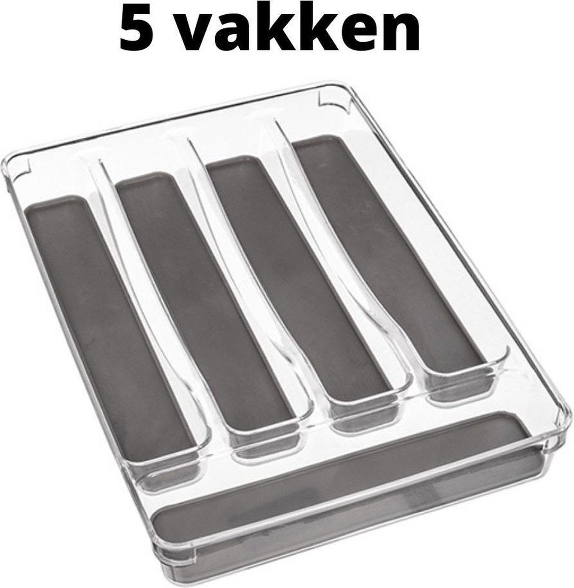 Orange85 Bestekbak - Kunststof - 5 vakken - Opbergen - Overzichtelijk - Besteklade