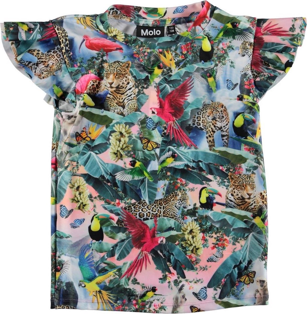 Molo - UV-zwemshirt met korte mouwen kinderen - Neona - Wild Amazon