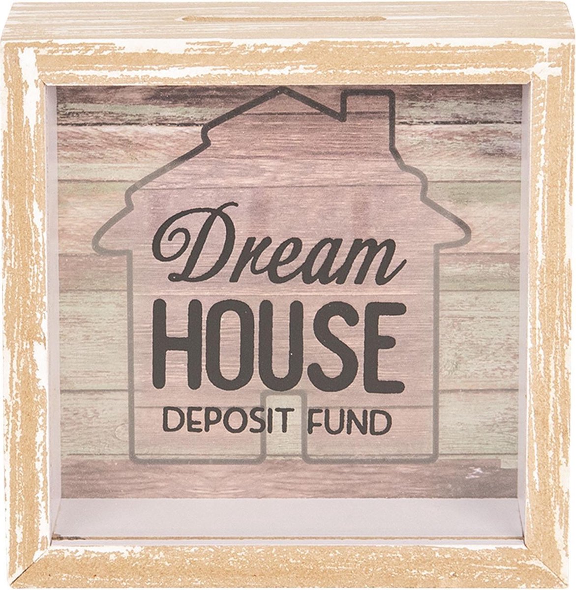 Spaarpot 15*5*15 cm Bruin | 6H1780 | Clayre & Eef