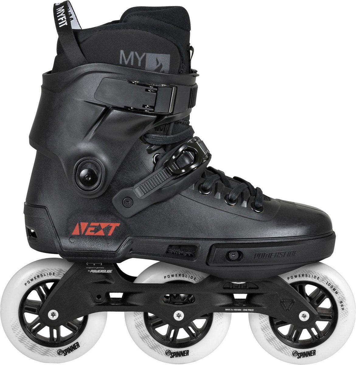 Powerslide Next Core 100  Inlineskates - Maat 38/39 - Unisex - zwart