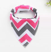 JillyBee - Slab - Slabbetje - Slabber - Bandana - ZigZag - Zig - Zag - Roze - Wit - Grijs