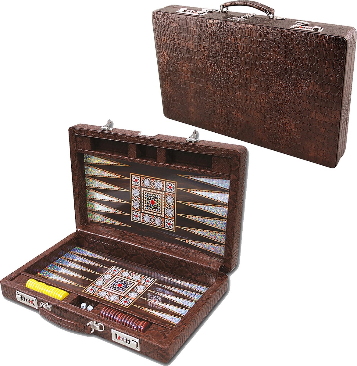 Backgammon koffer - Tavla - Luxe backgammon set - Bordspel - 45