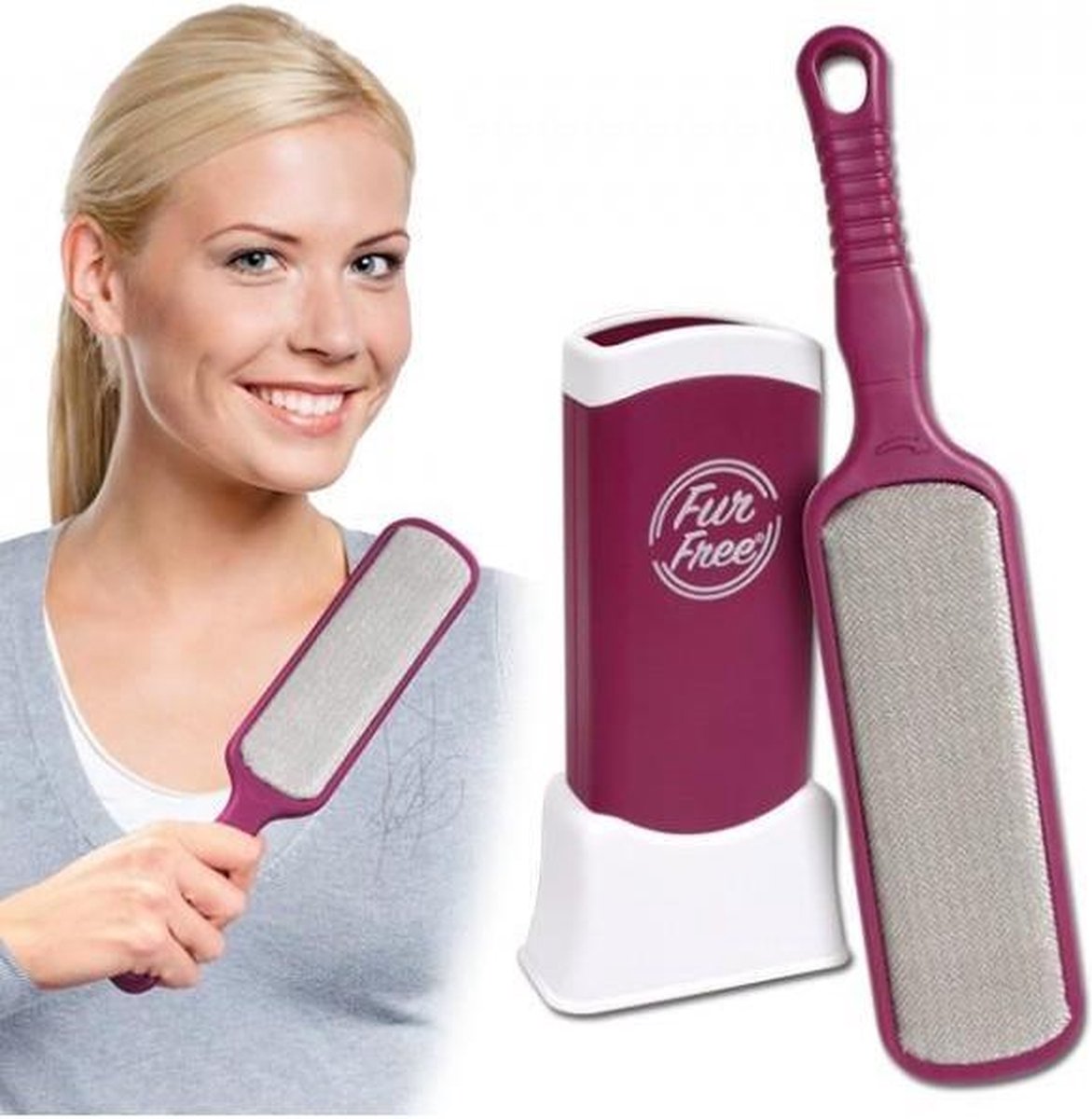 Fur Free | Pluizenborstel + Gratis Pocketversie - Haar verwijderen - Pluizenborstel - Kledingroller
