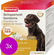 Beaphar Schapenvetbonbons Knoflook - Hondensnacks - 3 x Medium