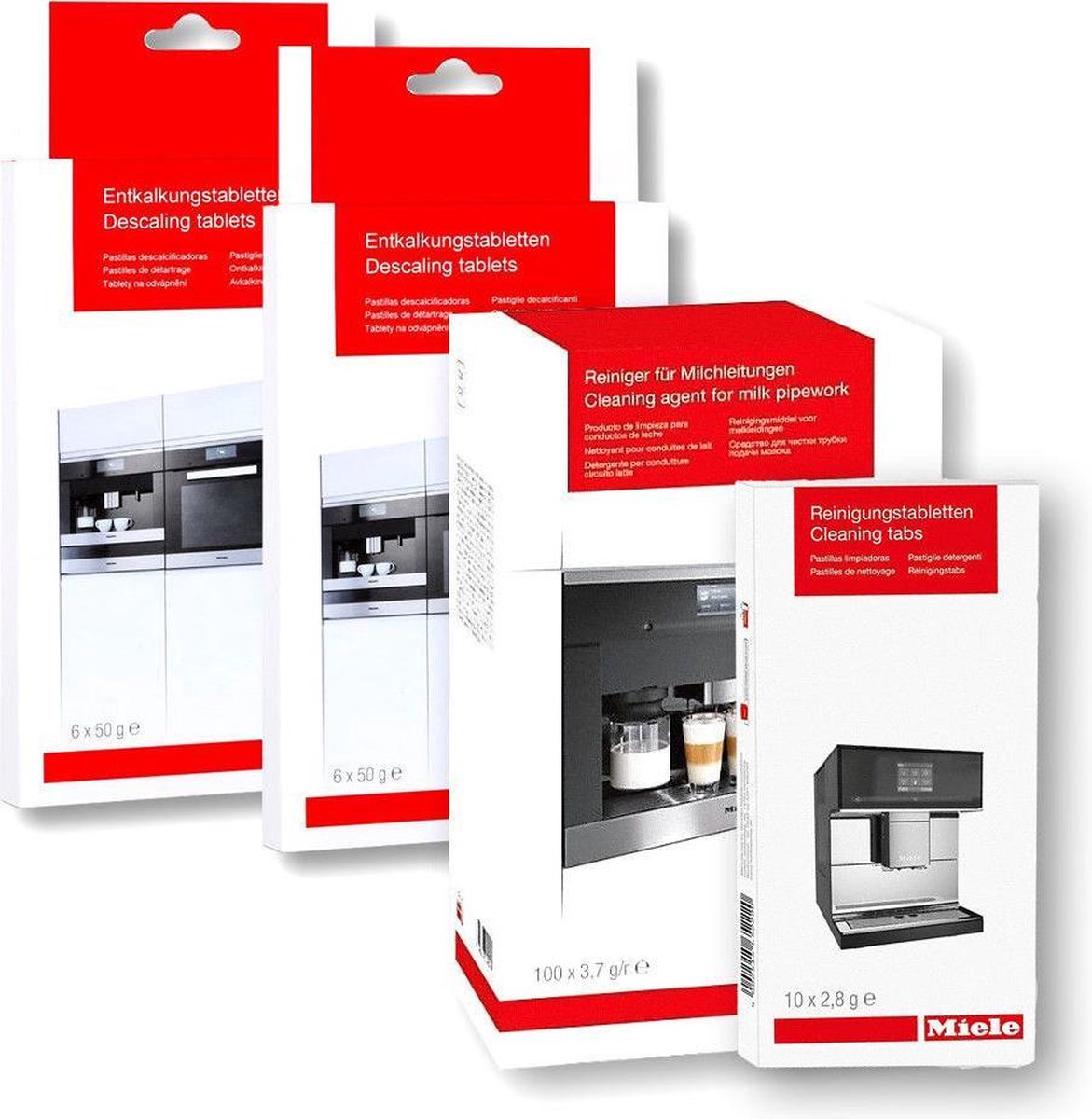 2X miele ontkalker - 1X Miele reinigingstablet - 1X Miele melkreiniger