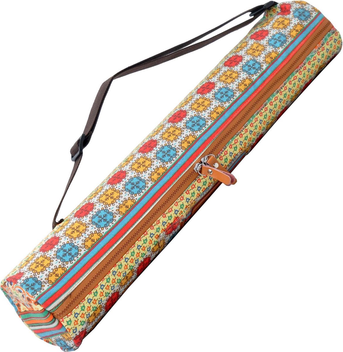 #DoYourYoga - yogatas - »Sunita« - yogabag van canvas - 63 x 13 cm. - Patroon 1