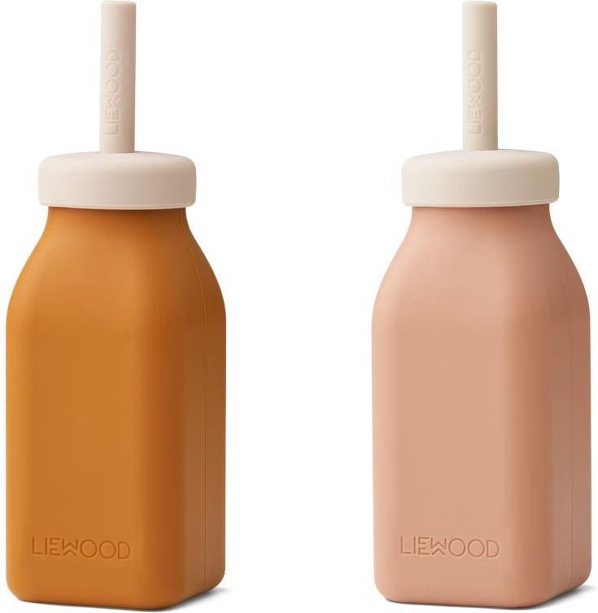 Erika Milkshake Bottle 2-Pack Mustard/Dark Rose Mix | Liewood