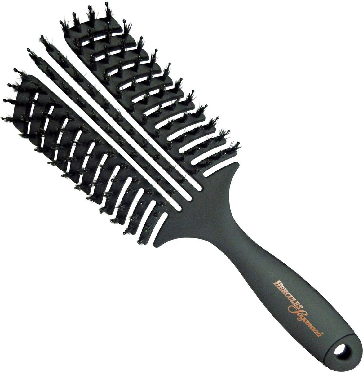 Hercules Vent Brush met Everzwijnhaar Zwart Large